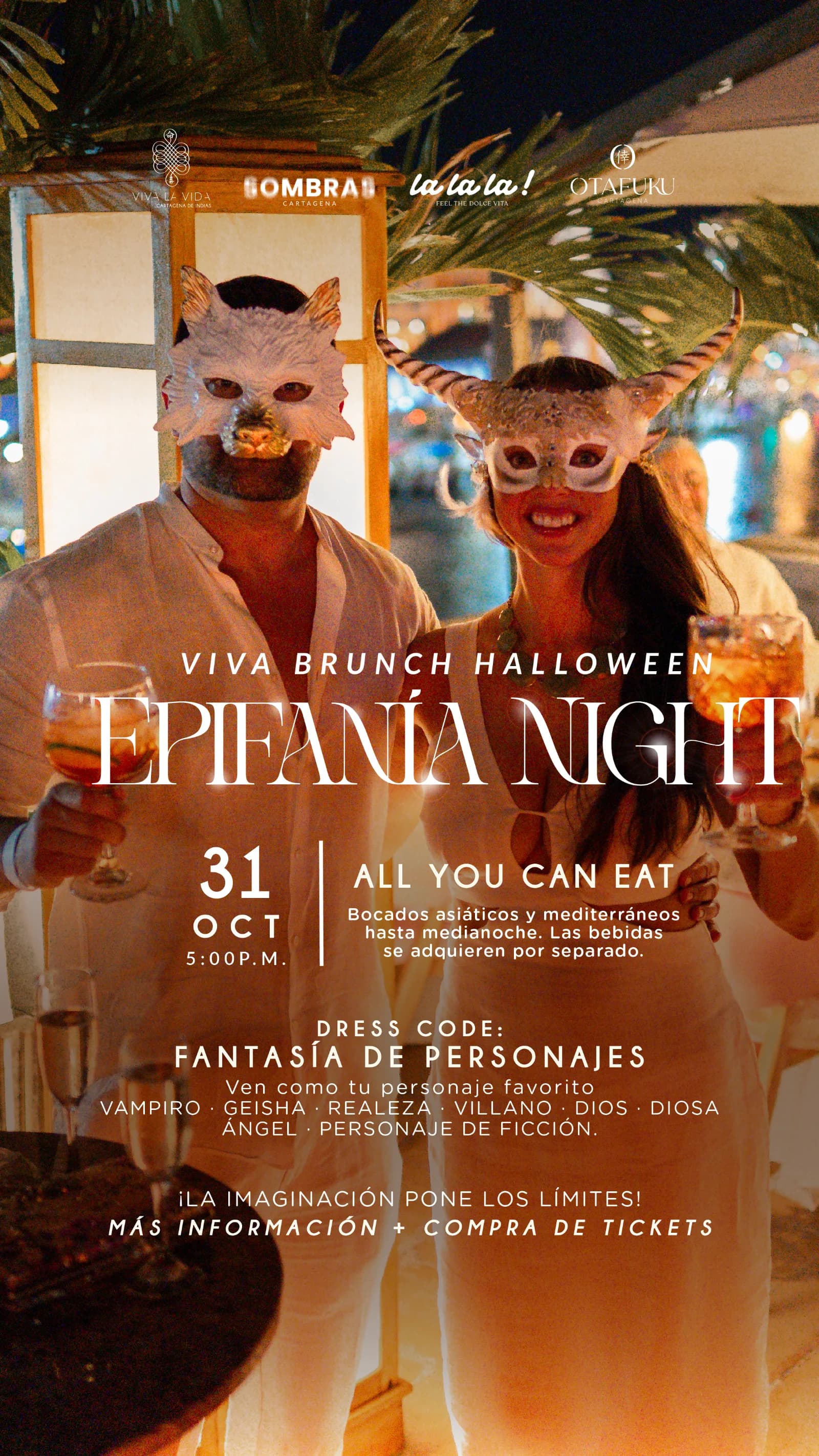 Viva Brunch Halloween | EPIFANÍA NIGHT: una noche donde la fantasía cobra vida en Cartagena